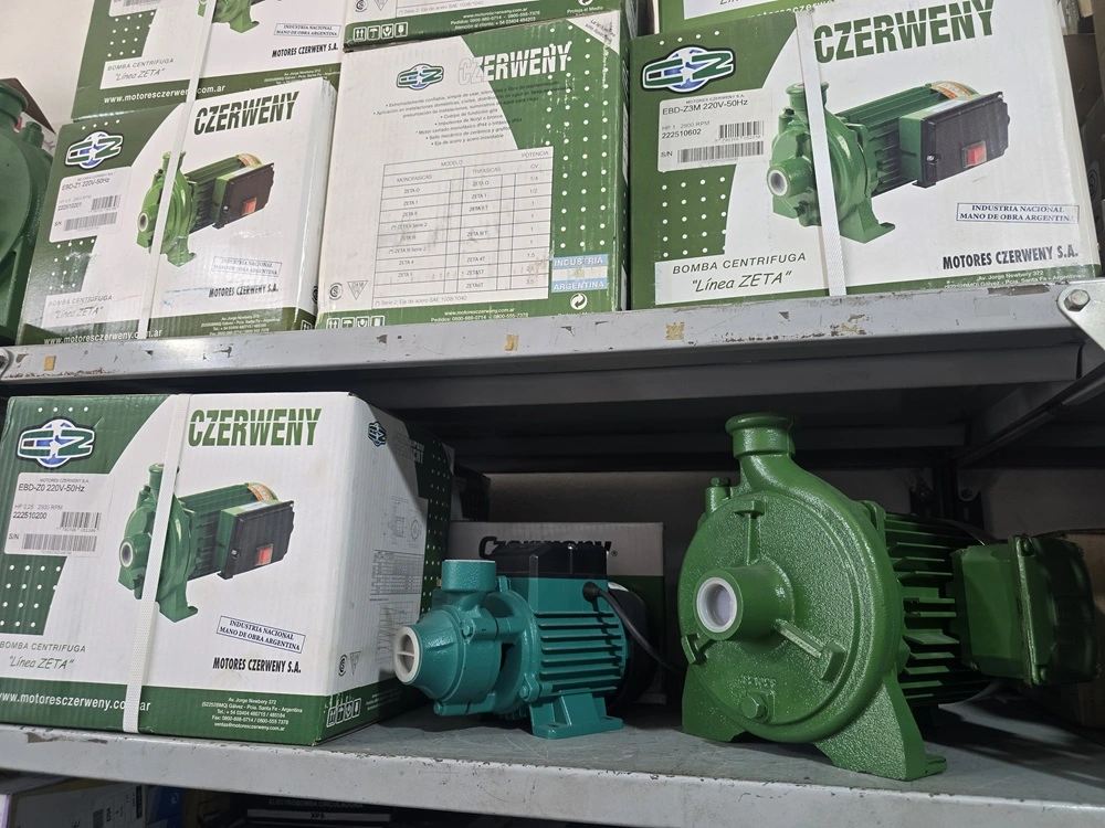 Motores eléctricos y bombas disponibles